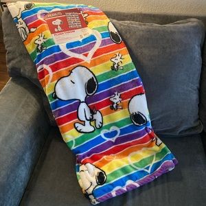 Peanuts Pride Rainbow Throw Blanket